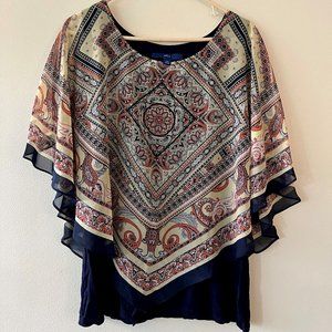 APT 9 Paisley Cap Blouse